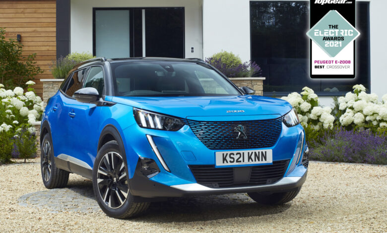 PEUGEOT e-2008 named ‘Best Crossover’ at the Topgear Electric Awards 2021