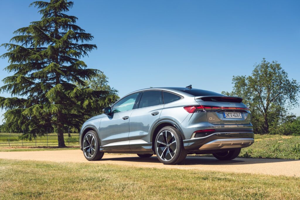 The new fully electric Audi Q4 Sportback e-tron compress the many benefits of the original, highly successful e-tron SUV into more compact format that combines exceptional space, ingenious technology and 316-mile range potential.